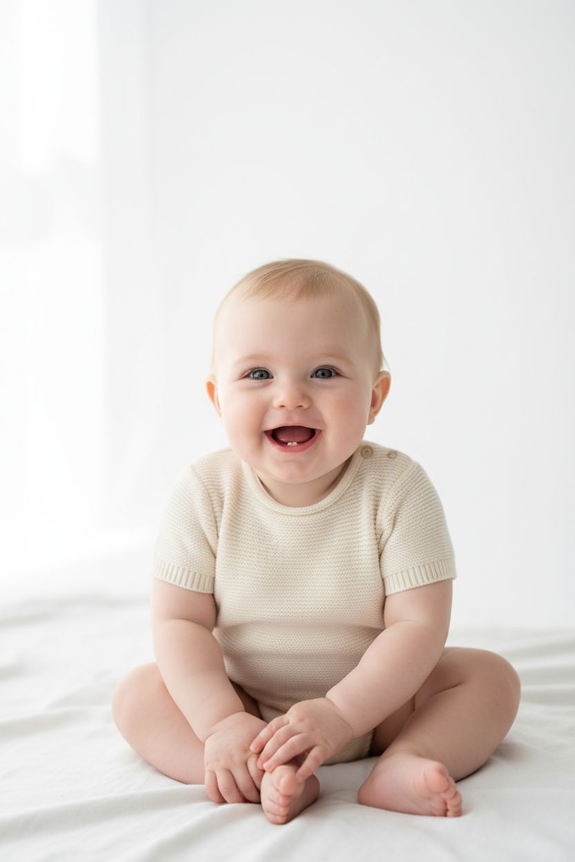 Happy baby portrait